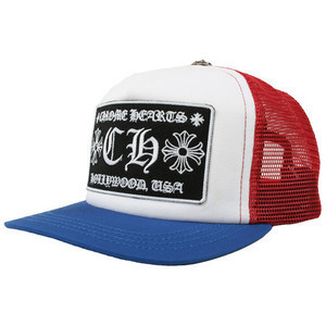 クロムハーツ 帽子 コピー メッシュキャップ CH TRUCKER CAP 青&赤 