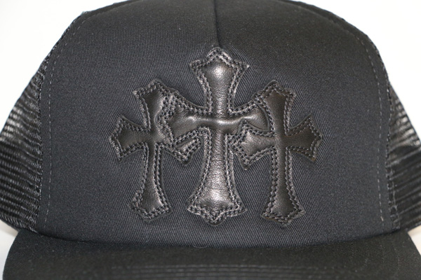 クロムハーツ 帽子 コピー メッシュキャップ 3 cemetery cross ブラック 