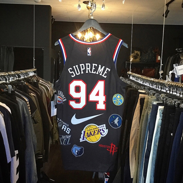 18SS スーパーコピー Supreme Nike NBA Authentic Jersey Black スポーツ