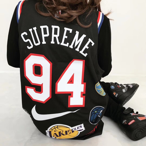 18SS スーパーコピー supreme nike nba authentic jersey black スポーツ
