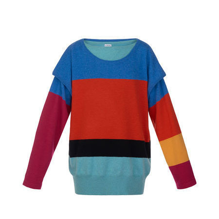 LOEWE Double Layer Sweater Rainbow セーター ロエベ服コピー