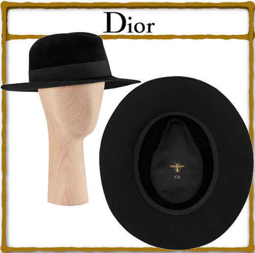 2019新作人気 Christian Dior ディオール キャップスーパーコピー ブラック フェルトのメンズハット
