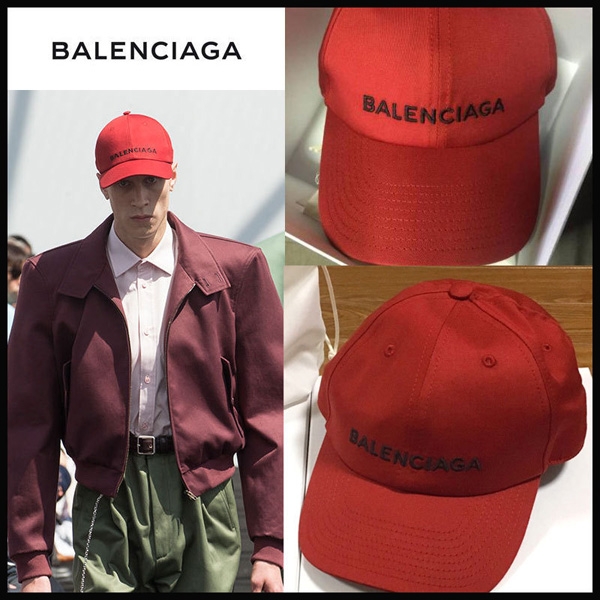 バレンシアガ 帽子 コピー BALENCIAGA バレンシアガ ロゴキャップ レッドRED