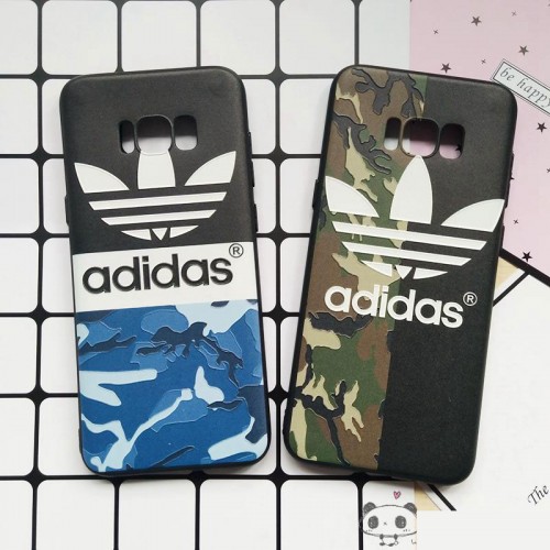 Adidas アディダス Galaxy S9/S8 plusケース オシャレ迷彩 ギャラクシー S8+ケース スポーツ風 人気