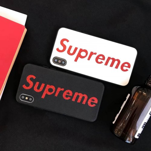 シュプリーム supreme アイフォン x/8ケース ブランド iphone 7/6s plusケース シンプル iphone xケース ファッションオシャレ カップル