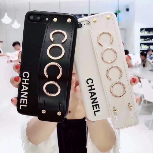 Chanel シャネル iphone Xケース iphone8/8 plusケース ブランドCOCO アイフォン7/7 plusケース ハンドヘルドiphone6s/6s plusケース黒白レディース向け