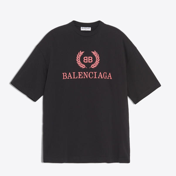 バレンシアガ t シャツ コピー 18SS 'BB Mode'ホワイト 女性にも オーバーサイズ