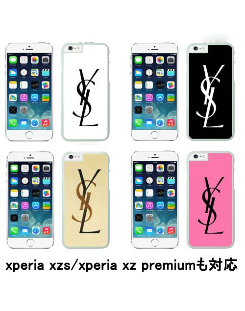 イブサンローラン iphone xs/xs max/xrケース YSL Galaxys10/s10eS9/S9plusケース ブランド ギャラクシーS8/S7エッジジャケット iPhone x/8/7ケース Xperia xz3/10plus/XZ/XZS/X Premium/X Compact XperiaZ5カバー