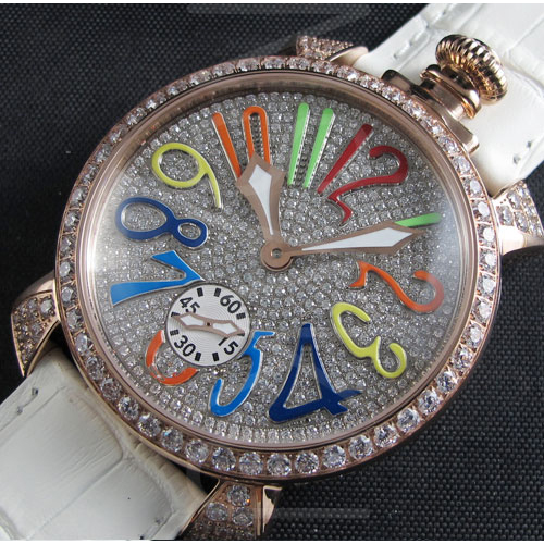 [GaGa MILANO] ガガミラノスーパーコピー 2012年春夏新作 ダイヤモンド装飾 腕時計 "MANUALE 40MM ACCIAIO 5020.2d"